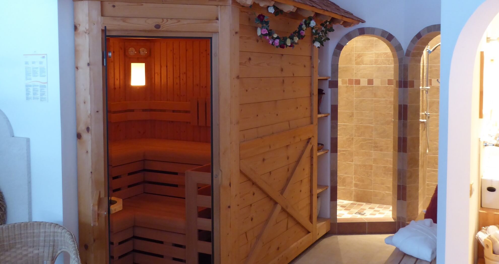 Truden Sonnhof Wellnessbereich mit Sauna